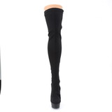 Pleaser DELIGHT-3003 Platform Stretch Back Lace Up Thigh High Boot, Full Length Inside Zip Closure 6