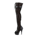 Pleaser DELIGHT-3025ML Platforms (Exotic Dancing) : Thigh High Boots, 6