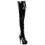 Pleaser DELIGHT-4023 6" Heel, 1 3/4" PF Lace Up Stretch Crotch Boot, Side Zip