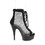 Pleaser DELIGHT-600-33RM 6" Heel, 1 3/4" PF Lace-Up Peep Toe Ankle Boot, Back Zip