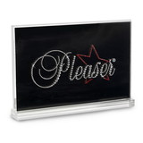 DS-PLEASER-RS Rhinestone PLEASER Logo Display Stand