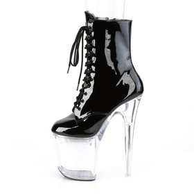 Pleaser FLASHDANCE-1020-8 8" Heel, 4" PF LED Illuminated Ankle Boot, Side Zip