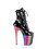 Pleaser FLAMINGO-1020RC 8" Heel, 4" Chromed PF Lace-Up Ankle Boot, Side Zip
