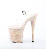 Pleaser FLAMINGO-808MB 8" Heel, 4" Tinted PF Ankle Strap Sandal