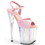 Pleaser FLAMINGO-809HT 8" Heel, 4" Holo Tinted PF Ankle Strap Sandal
