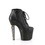 Pleaser HEX-1005 7" Skull Stacked Heel, 3 1/4" PF Lace-Up Front Ankle Booite