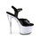 Pleaser ILLUMINATOR-709 7" Heel, 2 3/4" PF LED Illuminated Ankle Strap Sandal