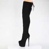 Pleaser JUBILANT-3007FS 7" Heel, 3" Concealed PF Stretch Thigh Boot, Side Zip