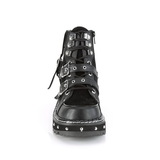 Demonia LILITH-278 Women's Ankle Boots Metal Studded Platform Lace-Up Ankle Boot 1 1/4
