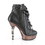 Demonia MUERTO-1001 Women's Mid-Calf & Knee High Boots Chrome Plated Platform Lace-Up Front Ankle Boot 5 1/2" Heel