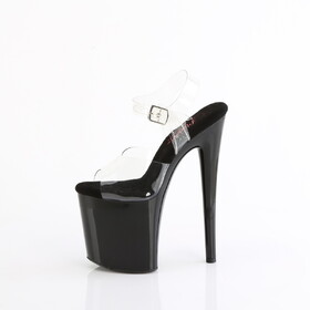 Pleaser NAUGHTY-808 8" Heel, 4" PF Ankle Strap Sandal