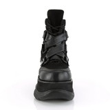 Demonia NEPTUNE-126 Unisex Platform Shoes & Boots Platform Lace-Up Criss-Cross Strap Ankle Boot 3 