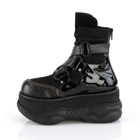 Demonia NEPTUNE-126 Unisex Platform Shoes & Boots Platform Lace-Up Criss-Cross Strap Ankle Boot 3 " PF
