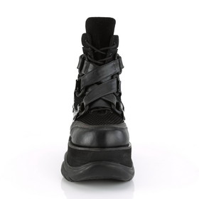 Demonia NEPTUNE-126 Unisex Platform Shoes & Boots Platform Lace-Up Criss-Cross Strap Ankle Boot 3 " PF