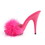 H. Pink Satin-Marabou Fur/H. Pink