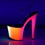 Pleaser RAINBOW-708UV Platforms (Exotic Dancing) : 7&quot; - 7 1/2&quot; Heel, 7 1/2" Heel