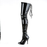 Pleaser SEDUCE-3063 Single Soles : Thigh High Boots, 5