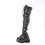 Demonia SHAKER-420 4 1/2" Wedge PF Lace-Up Stretch Thigh High Boot, Side Zip