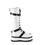 Demonia SLACKER-260 2" PF Lace-Up Knee High Boot, Back Metal Zip