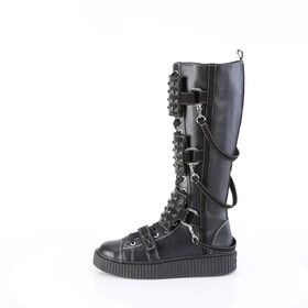 Demonia SNEEKER-410 1 1/2"PF Round Toe Lace-Up Front Knee High Creeper Sneaker