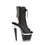 Pleaser SPECTATOR-1016 7" Heel, 3" Textured PF Open Toe/Heel Ankle Boot, Side Zip