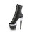 Pleaser SPECTATOR-1021 7" Heel, 3" Textured PF Peep Toe Ankle Boot, Side Zip