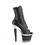 Pleaser SPECTATOR-1021 7" Heel, 3" Textured PF Peep Toe Ankle Boot, Side Zip
