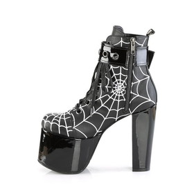 Demonia TORMENT-51 5 1/2" Heel, 3" PF Lace-Up Ankle Boot, Side Zip