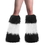 Pleaser YETI-03 - 3 Stripe, Uv Reactive Furry Faux Fur Leg Warmers/Boot Covers