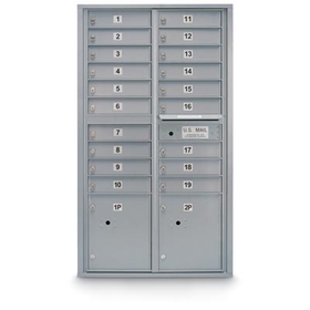 Postal Products Unlimited N1029454 19 Door Standard 4C Mailbox with 2 Parcel Lockers