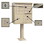 Postal Products Unlimited N1029594 8 Door F-Spec Cluster Box Unit with Pedestal, Sandstone