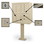 Postal Products Unlimited N1029595 12-Door F-Spec Cluster Box Unit with Pedestal, Sandstone