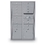 Postal Products Unlimited N1034000 16 Door Standard 4C Mailbox with 2 Parcel Lockers, Anodized Aluminum