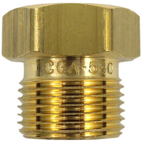 Blue Star BS92 92 Brass Regulator Nut, CGA: 580, 0.96-14 NGO RH Female
