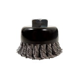 Sand Star SS4CK125 4 Cup Brush, 20 Knots , .020 Carbon ,1 1/8 Trim, 5/8-11 Nut, 9000 Max RPM