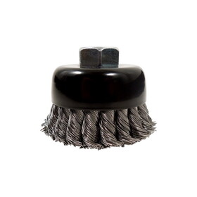 Sand Star SS4CK125 4 Cup Brush, 20 Knots , .020 Carbon ,1 1/8 Trim, 5/8-11 Nut, 9000 Max RPM