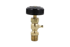 Conbraco Industries 26-305-28 1/2" Male NPT Polished Brass Compression Gauge Cock with Soft Metal Seat/Stuffing Box and Composite Plastic Wheel (Rated up to 250 PSI @ 400F)