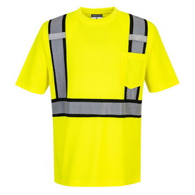 Portwest S395 Detroit Hi-Vis Contrast Tape T-Shirt S/S