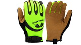 Pyramex GL104HTS Gloves Leather Padded Palm Hook & Loop Small