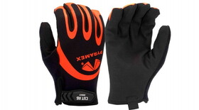 Pyramex GL105CHTS Gloves Synthetic Leather Palm 360 A6 Para Aramid Liner Cut A5 Hook & Loop Small