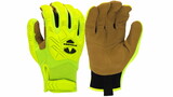 Pyramex GL202HTS Gloves Tpr Leather Palm Hook&Loop S
