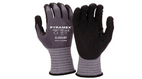 Pyramex GL601DPS Glove Nitrile Dots Thumb Crotch Small