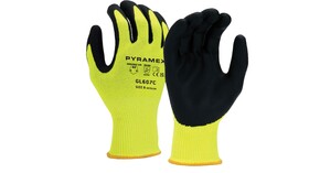 Pyramex GL607CHTM Hangtag Foamnitrile 13G Hppe Hivis A4 M
