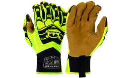 Pyramex GL805HTS Gloves High Impact Tpr Leather Palm S
