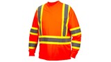 Pyramex RCLTS3120M Long Sleeve Moisture Wicking T Shirt In Orange Medium