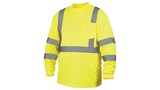 Pyramex RLTS3110S T Shirt Hi Vis Lime Long Sleeve T Shirt Size Small