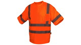Pyramex RTS3420M Class 3 Heat Sealed Short Sleeve T Shirt In Hi Vis Orange Size Medium