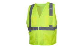 Pyramex RVHL2010S Rvhl20 Hook And Loop Lime Vest Small