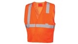 Pyramex RVHL2520BRDM Safety Vest Hi Vis Orange With 5 Point Dring Size Medium
