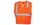 Pyramex RVHL2520BRDL Safety Vest Hi Vis Orange With 5 Point Dring Size Large